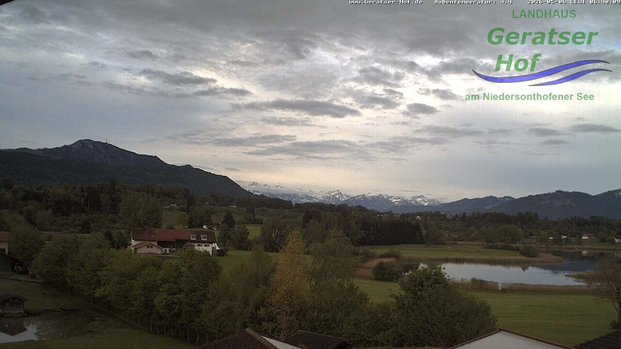 Archiv Foto Webcam Blick vom Geratser Hof auf die Niedersonthofener Seen