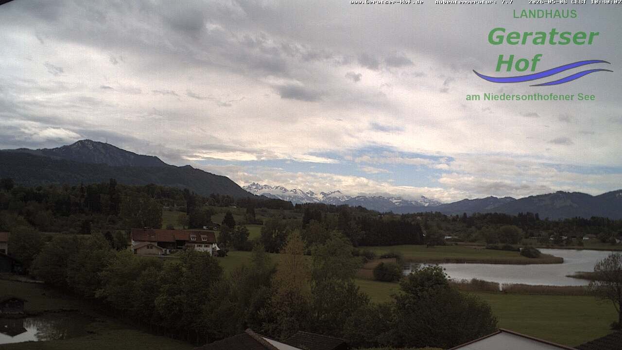 Archiv Foto Webcam Blick vom Geratser Hof auf die Niedersonthofener Seen