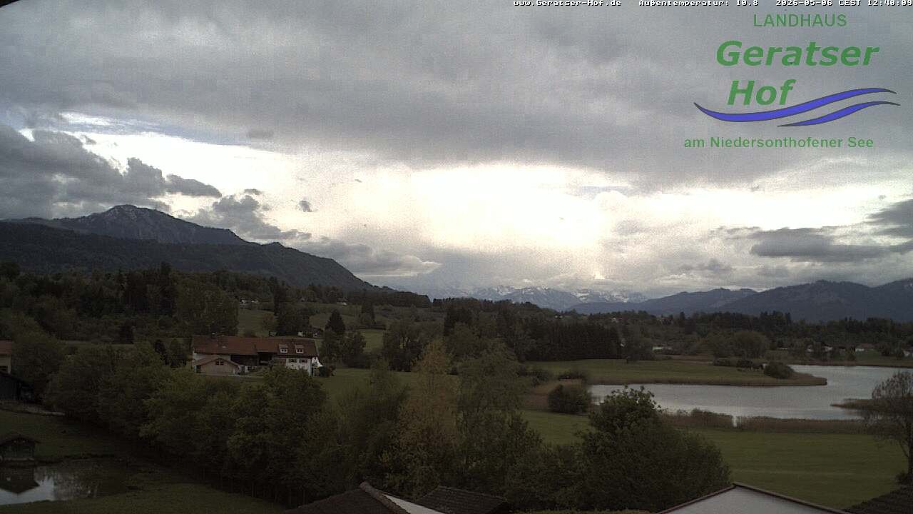 Archiv Foto Webcam Blick vom Geratser Hof auf die Niedersonthofener Seen