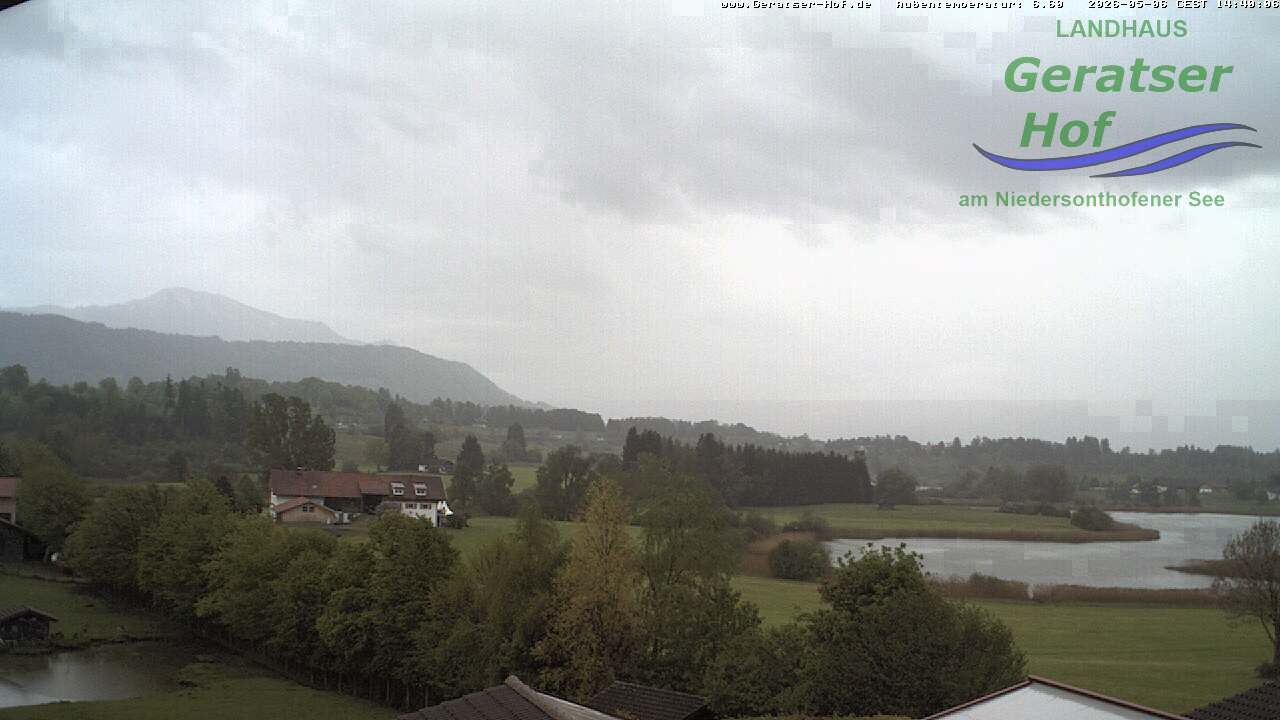 Archiv Foto Webcam Blick vom Geratser Hof auf die Niedersonthofener Seen