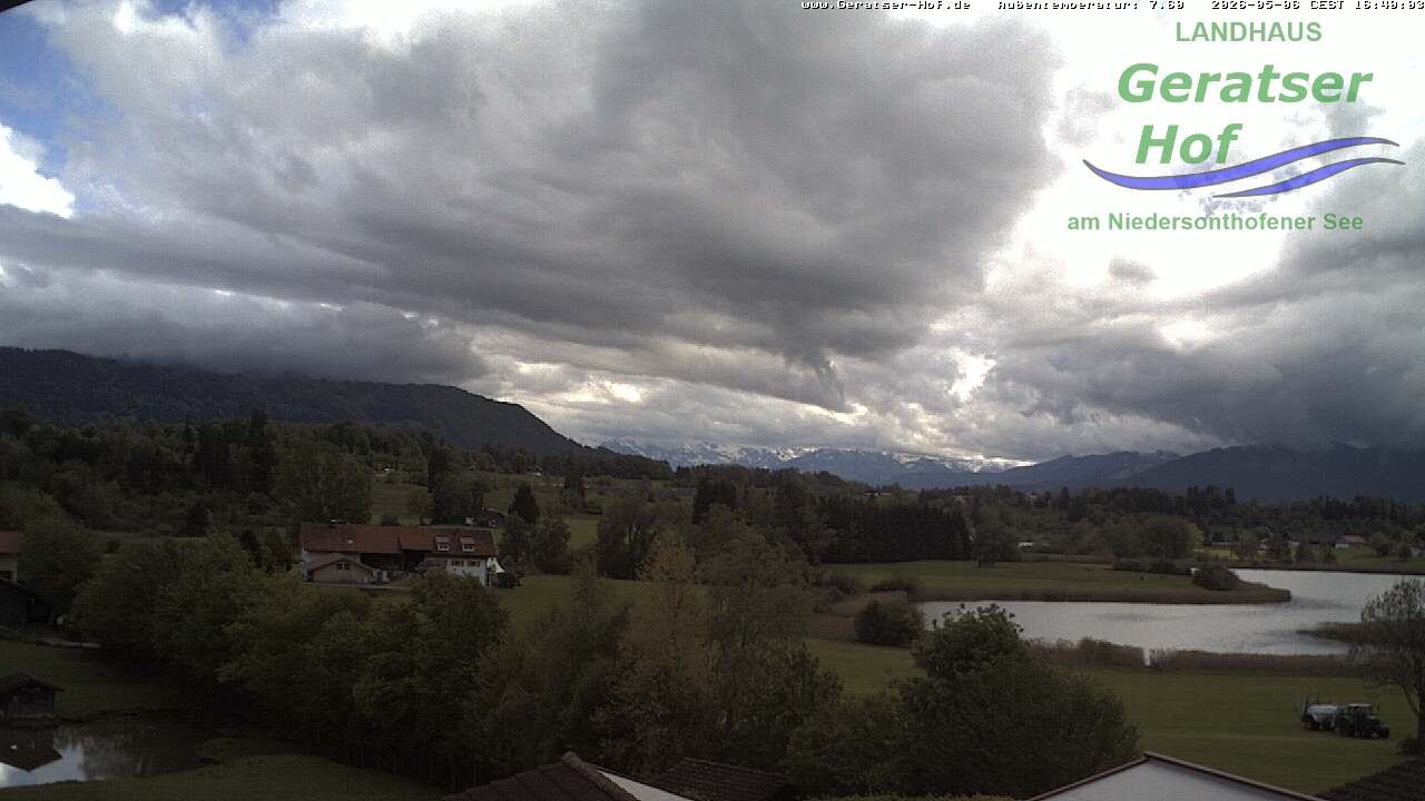 Archiv Foto Webcam Blick vom Geratser Hof auf die Niedersonthofener Seen