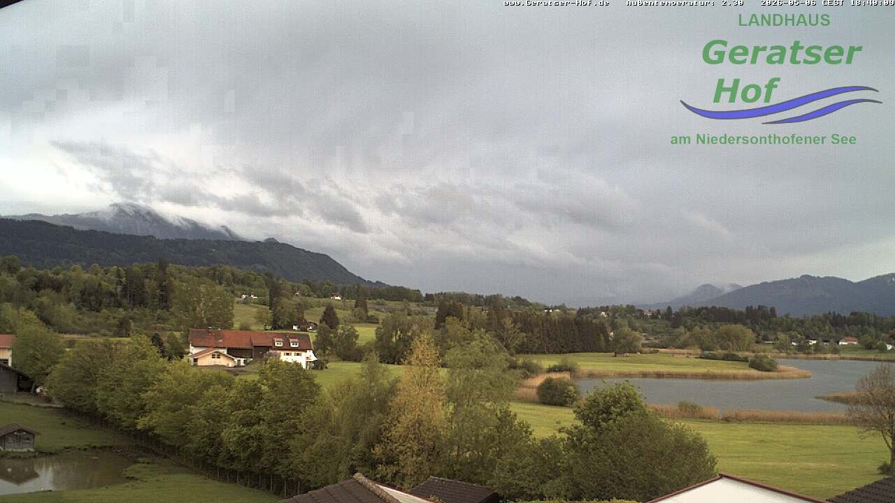 Archiv Foto Webcam Blick vom Geratser Hof auf die Niedersonthofener Seen