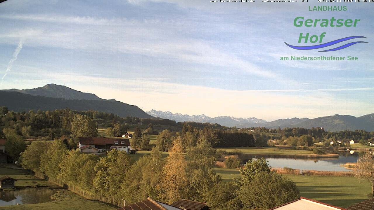 Archiv Foto Webcam Blick vom Geratser Hof auf die Niedersonthofener Seen