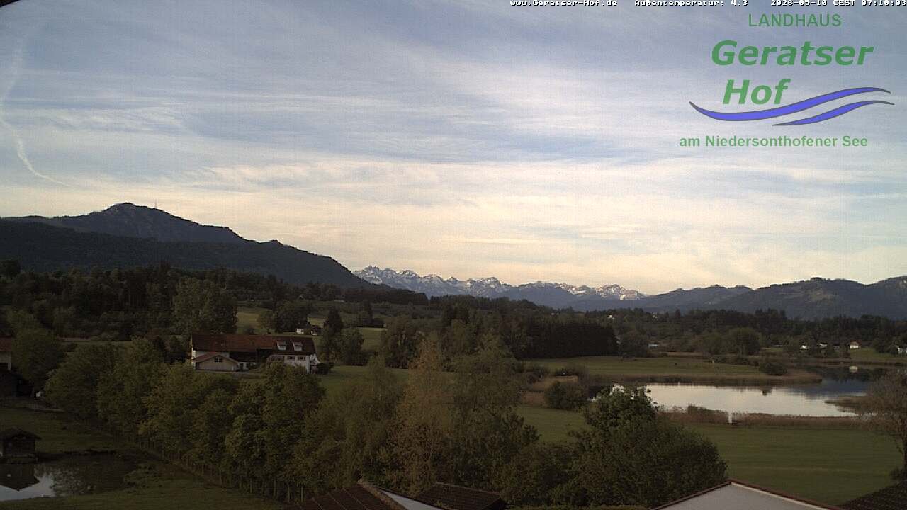 Archiv Foto Webcam Blick vom Geratser Hof auf die Niedersonthofener Seen