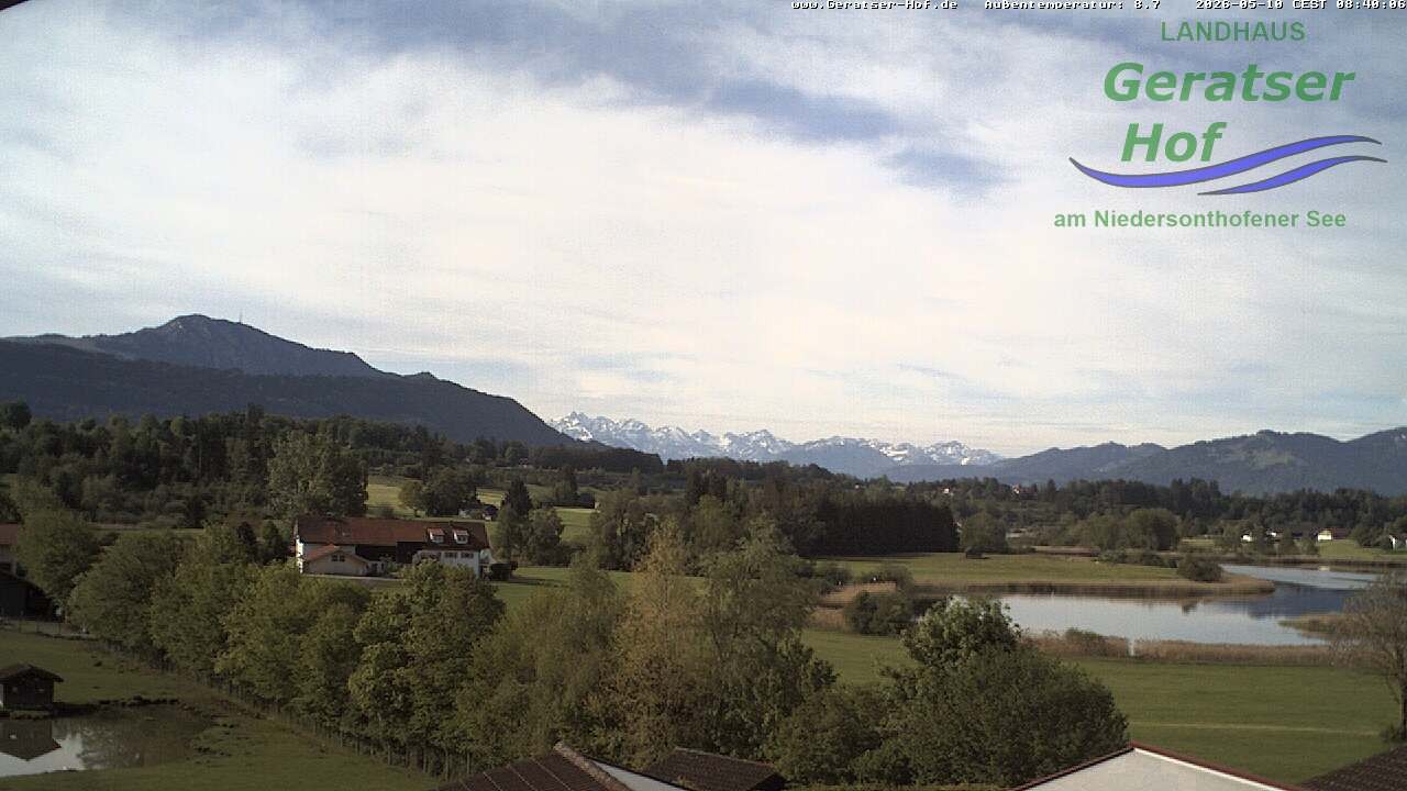 Archiv Foto Webcam Blick vom Geratser Hof auf die Niedersonthofener Seen