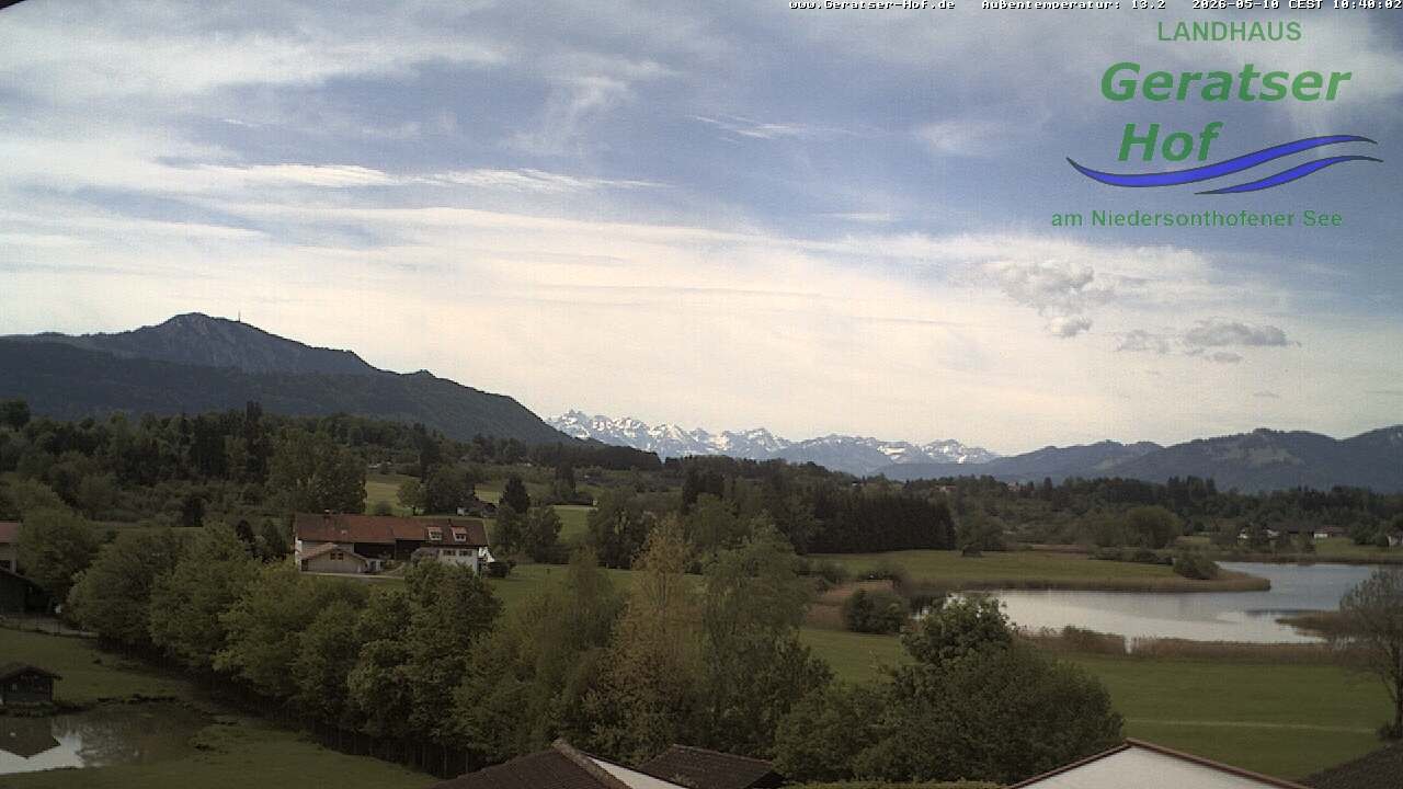 Archiv Foto Webcam Blick vom Geratser Hof auf die Niedersonthofener Seen