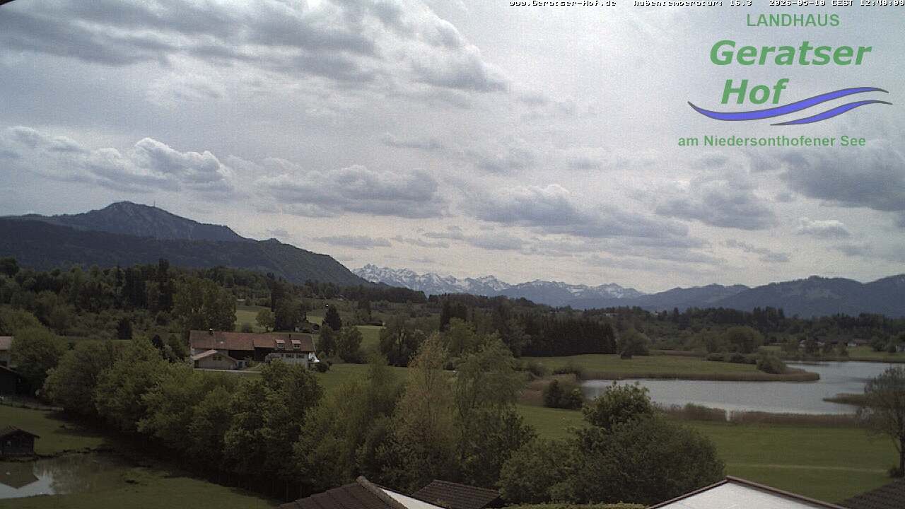 Archiv Foto Webcam Blick vom Geratser Hof auf die Niedersonthofener Seen