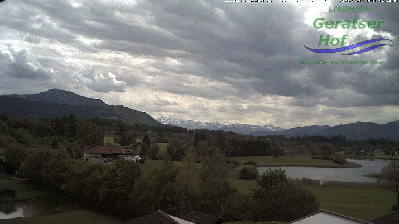 Archiv Foto Webcam Blick vom Geratser Hof auf die Niedersonthofener Seen