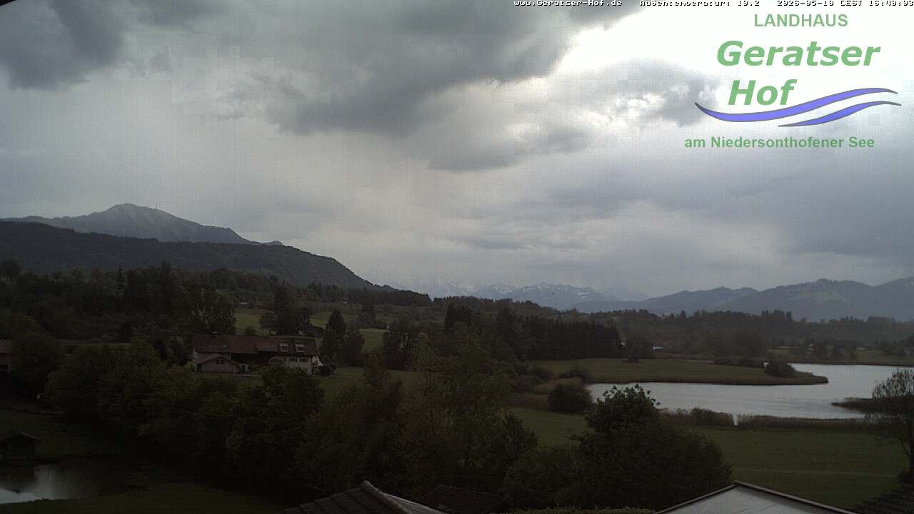 Archiv Foto Webcam Blick vom Geratser Hof auf die Niedersonthofener Seen