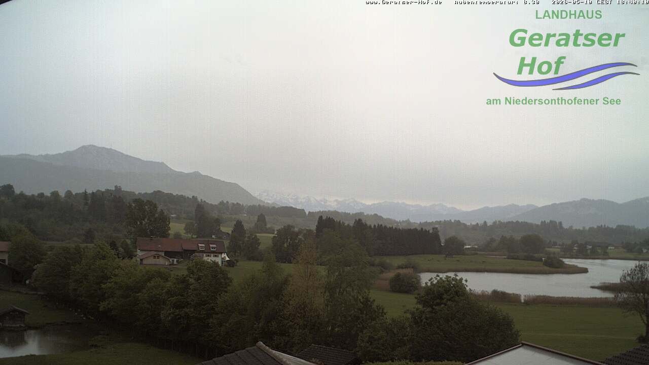Archiv Foto Webcam Blick vom Geratser Hof auf die Niedersonthofener Seen