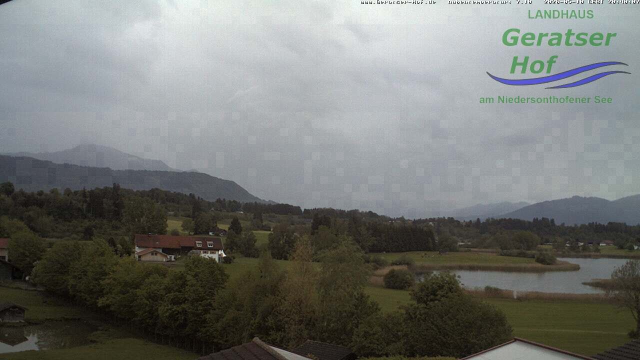 Archiv Foto Webcam Blick vom Geratser Hof auf die Niedersonthofener Seen