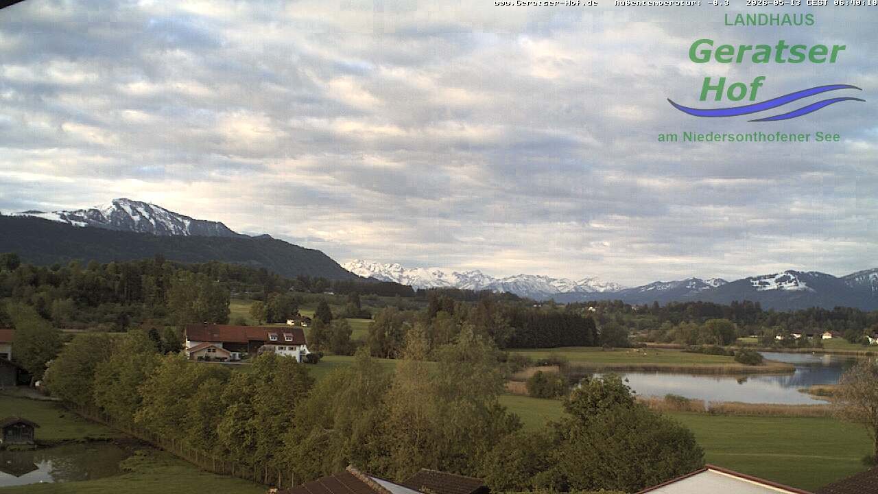Archiv Foto Webcam Blick vom Geratser Hof auf die Niedersonthofener Seen