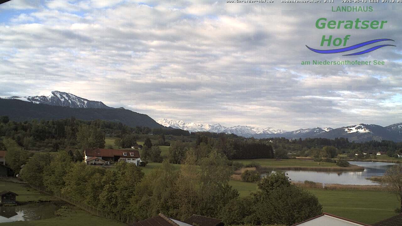 Archiv Foto Webcam Blick vom Geratser Hof auf die Niedersonthofener Seen
