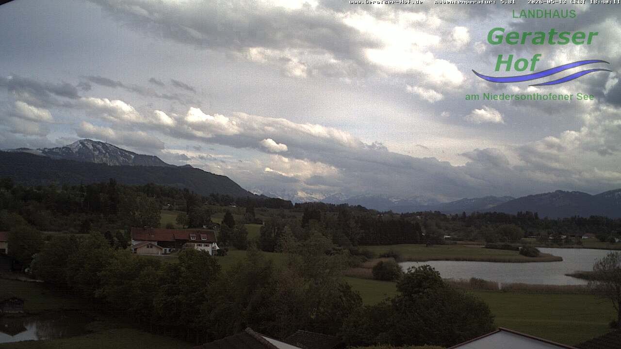Archiv Foto Webcam Blick vom Geratser Hof auf die Niedersonthofener Seen