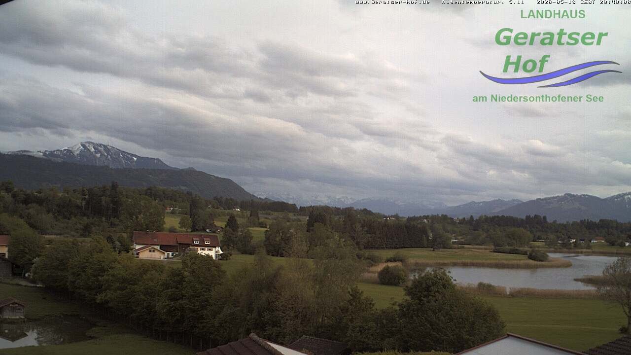 Archiv Foto Webcam Blick vom Geratser Hof auf die Niedersonthofener Seen