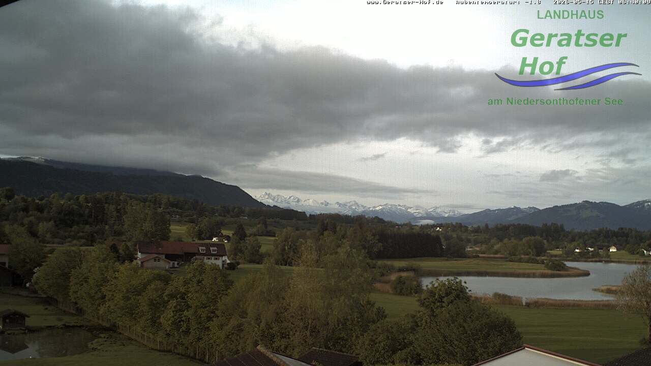 Archiv Foto Webcam Blick vom Geratser Hof auf die Niedersonthofener Seen