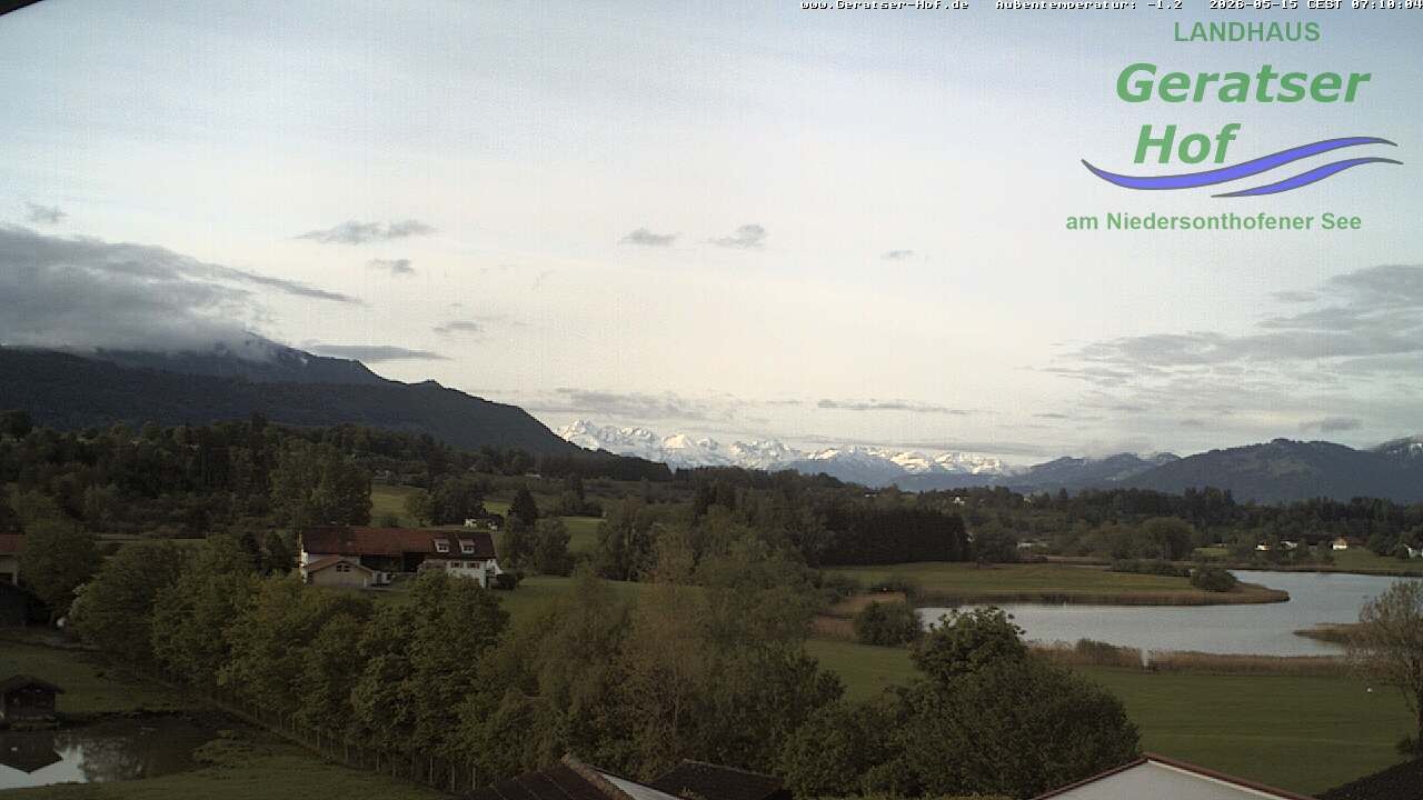 Archiv Foto Webcam Blick vom Geratser Hof auf die Niedersonthofener Seen