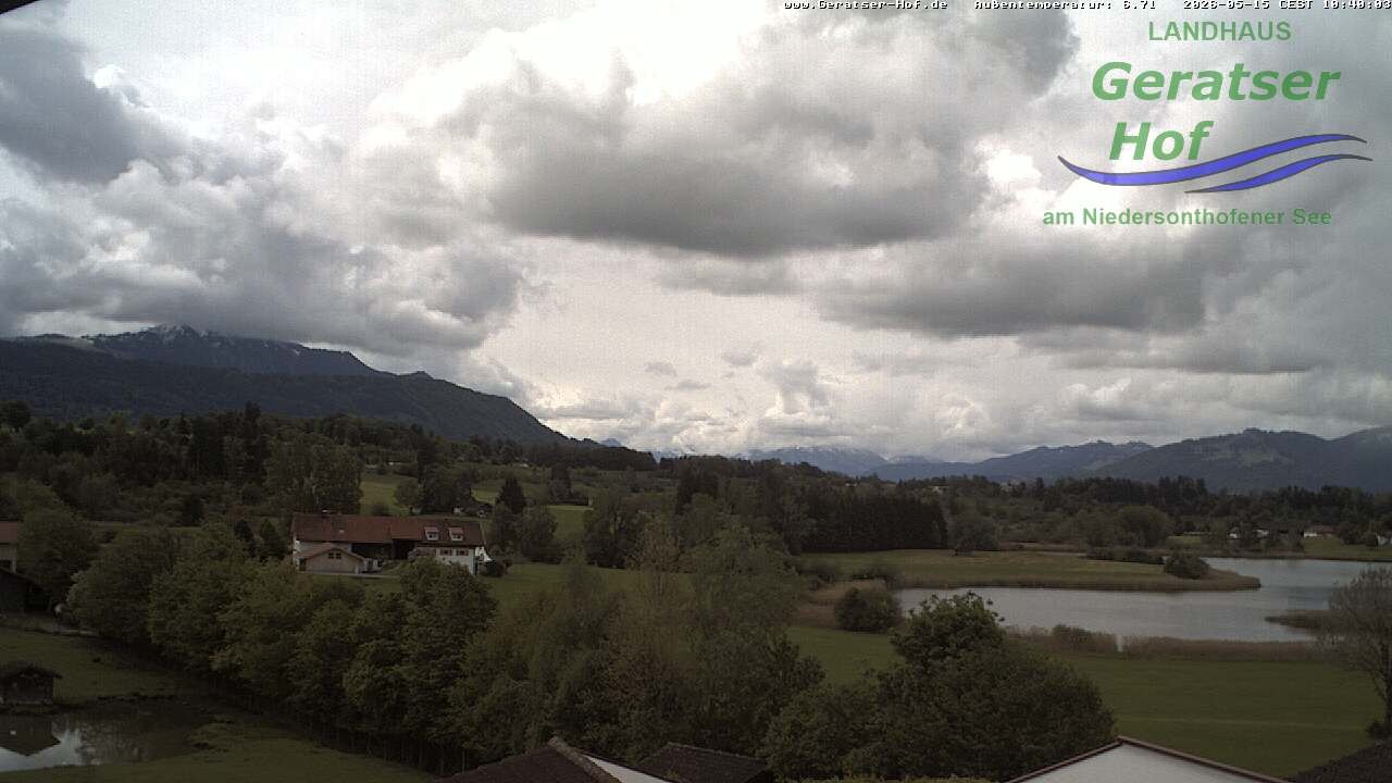 Archiv Foto Webcam Blick vom Geratser Hof auf die Niedersonthofener Seen