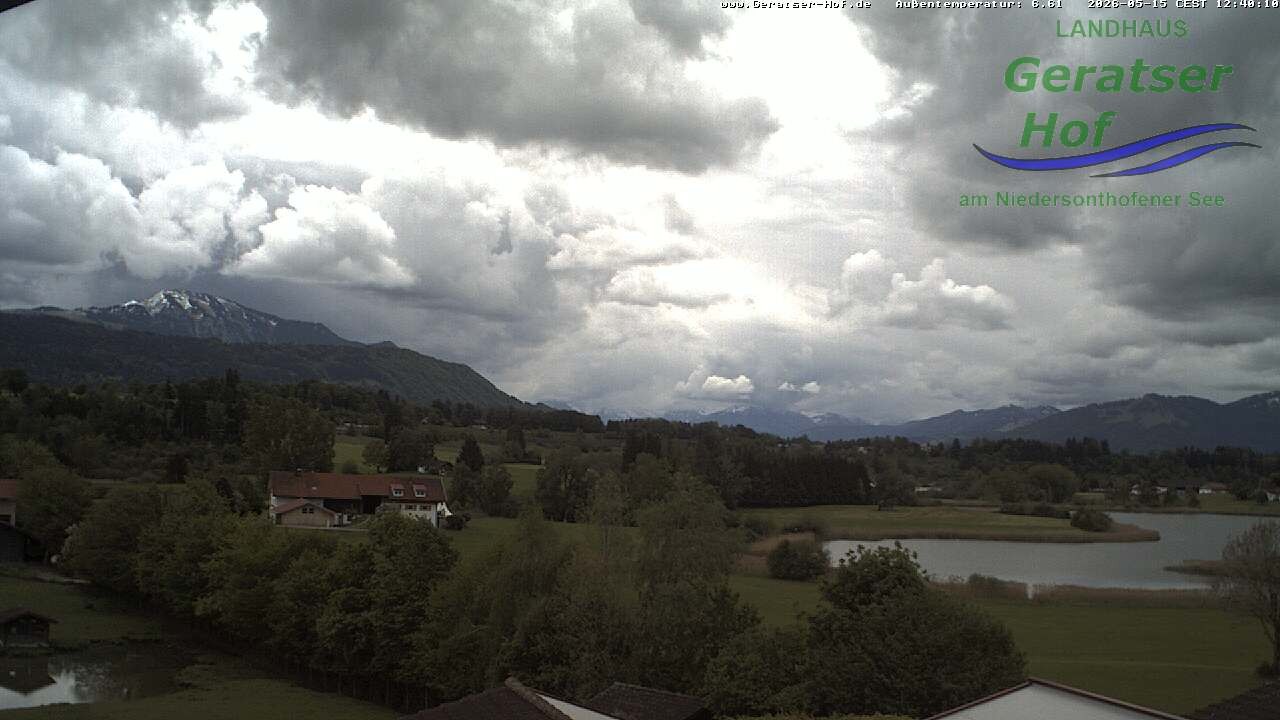 Archiv Foto Webcam Blick vom Geratser Hof auf die Niedersonthofener Seen