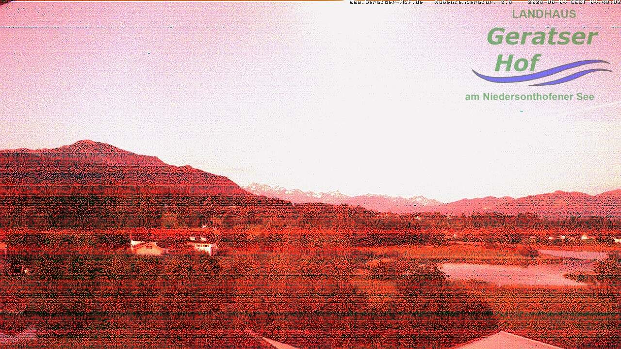 Archiv Foto Webcam Blick vom Geratser Hof auf die Niedersonthofener Seen