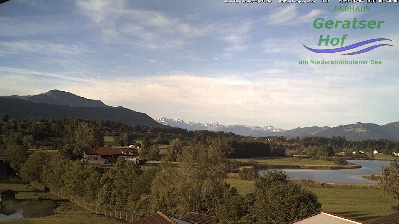 Archiv Foto Webcam Blick vom Geratser Hof auf die Niedersonthofener Seen