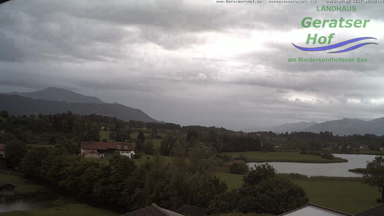 Archiv Foto Webcam Blick vom Geratser Hof auf die Niedersonthofener Seen