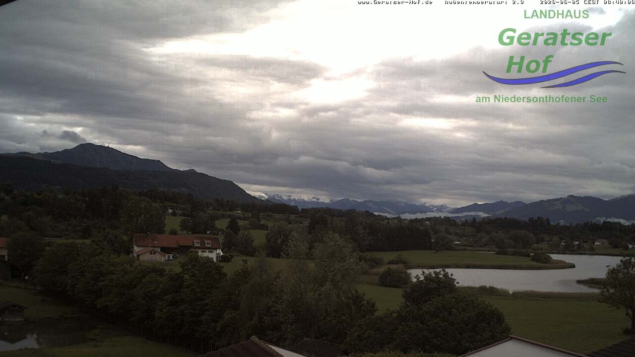 Archiv Foto Webcam Blick vom Geratser Hof auf die Niedersonthofener Seen