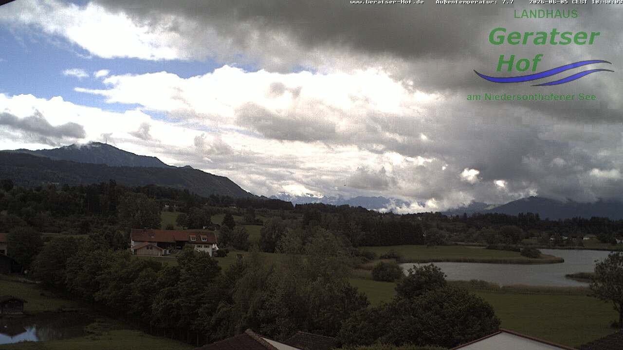 Archiv Foto Webcam Blick vom Geratser Hof auf die Niedersonthofener Seen