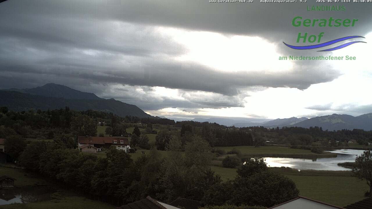 Archiv Foto Webcam Blick vom Geratser Hof auf die Niedersonthofener Seen