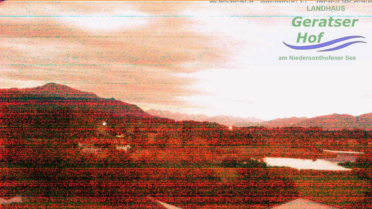 Archiv Foto Webcam Blick vom Geratser Hof auf die Niedersonthofener Seen