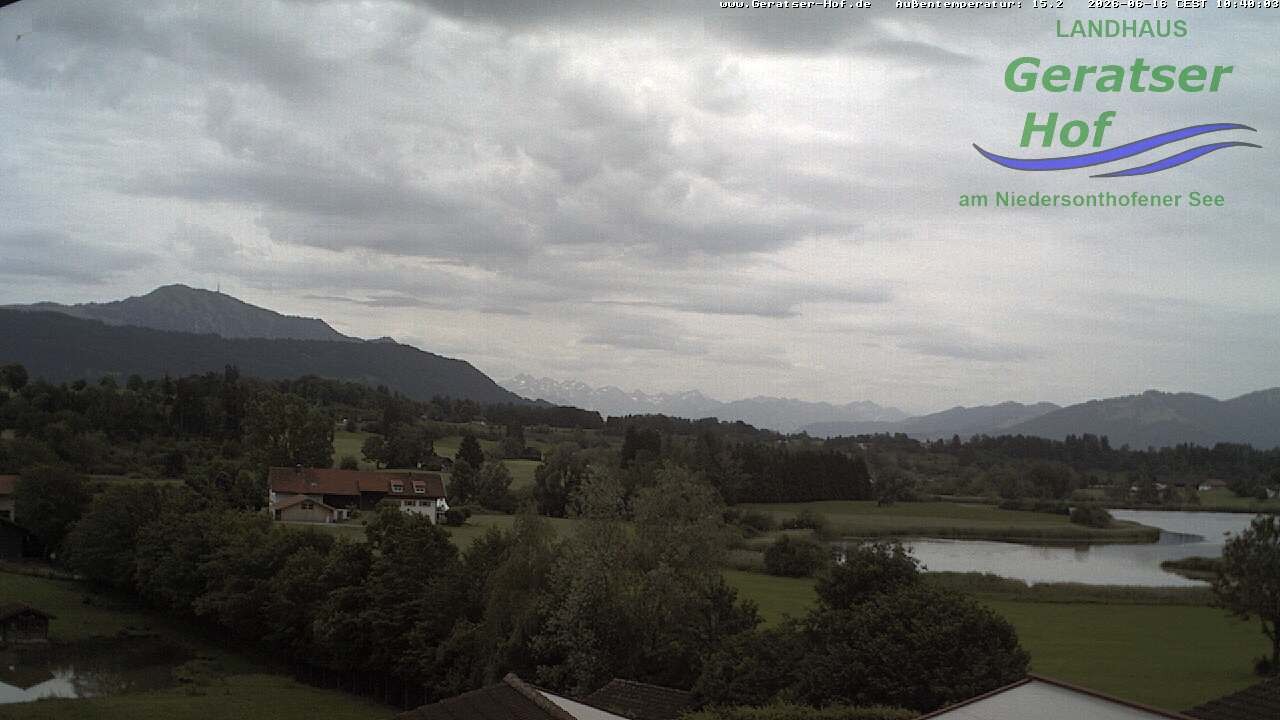 Archiv Foto Webcam Blick vom Geratser Hof auf die Niedersonthofener Seen