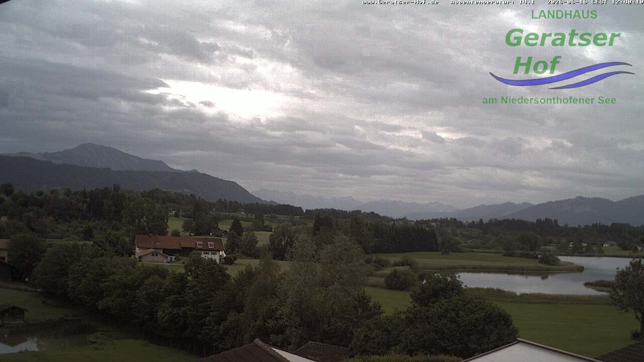 Archiv Foto Webcam Blick vom Geratser Hof auf die Niedersonthofener Seen