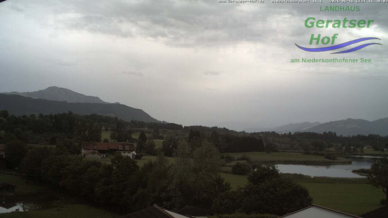 Archiv Foto Webcam Blick vom Geratser Hof auf die Niedersonthofener Seen