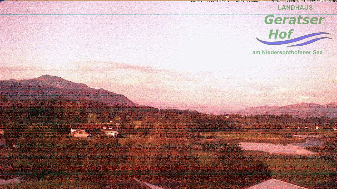 Archiv Foto Webcam Blick vom Geratser Hof auf die Niedersonthofener Seen