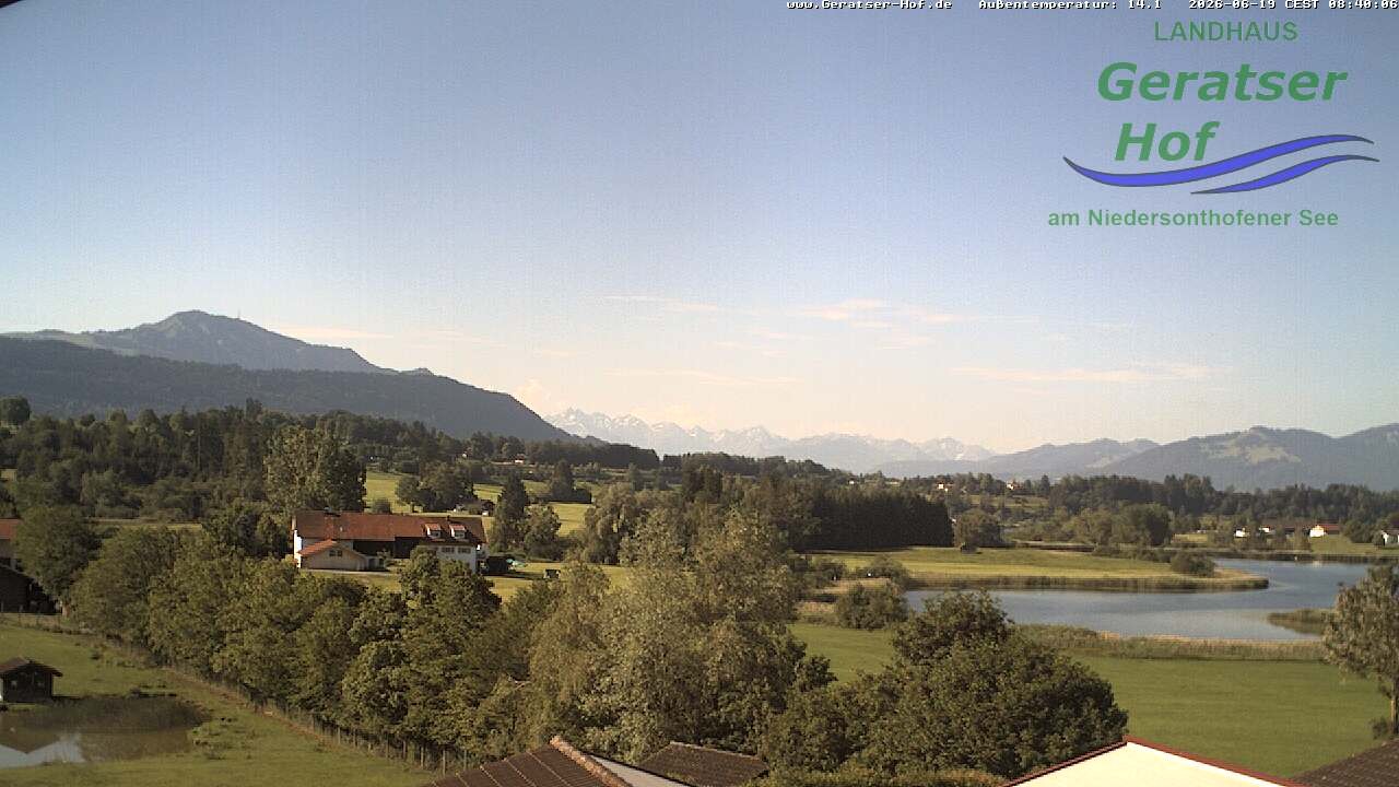Archiv Foto Webcam Blick vom Geratser Hof auf die Niedersonthofener Seen