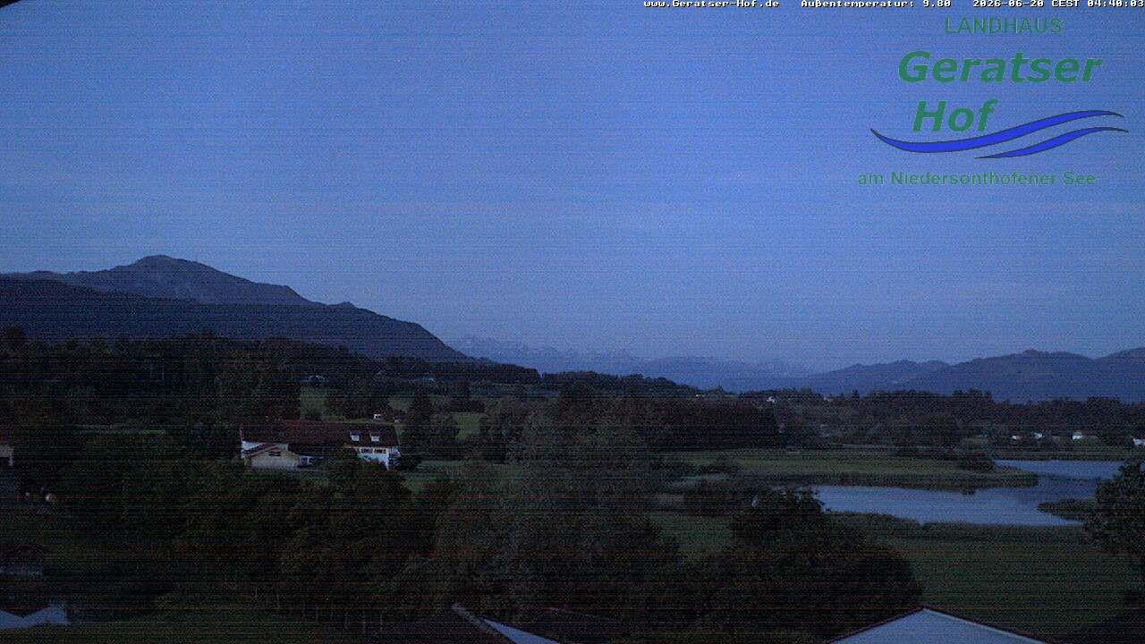 Archiv Foto Webcam Blick vom Geratser Hof auf die Niedersonthofener Seen