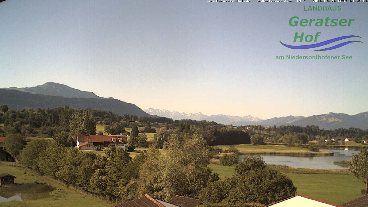Archiv Foto Webcam Blick vom Geratser Hof auf die Niedersonthofener Seen