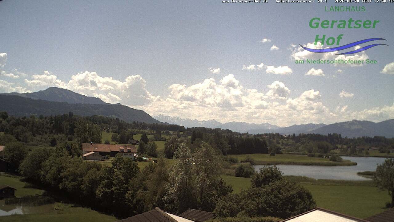 Archiv Foto Webcam Blick vom Geratser Hof auf die Niedersonthofener Seen
