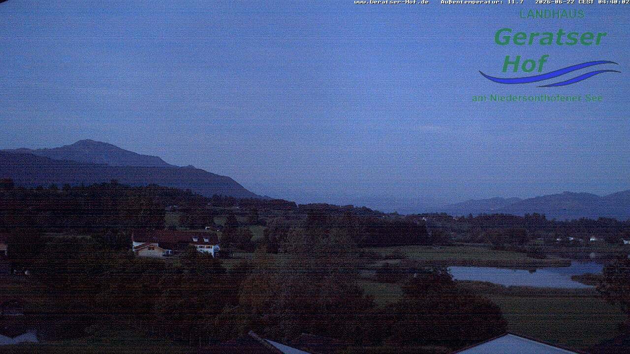 Archiv Foto Webcam Blick vom Geratser Hof auf die Niedersonthofener Seen