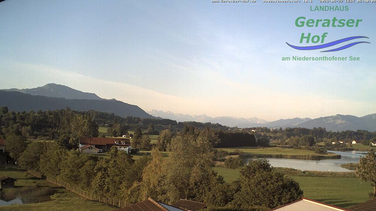 Archiv Foto Webcam Blick vom Geratser Hof auf die Niedersonthofener Seen