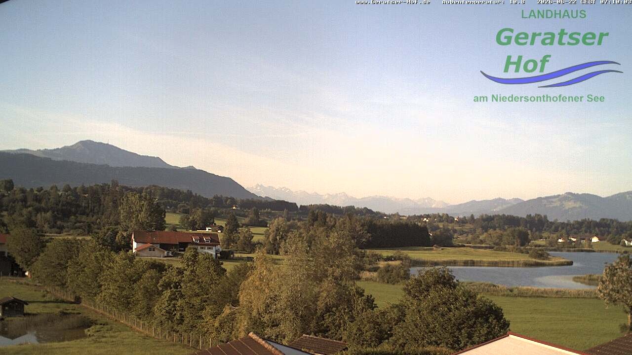 Archiv Foto Webcam Blick vom Geratser Hof auf die Niedersonthofener Seen