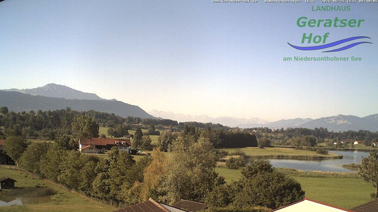 Archiv Foto Webcam Blick vom Geratser Hof auf die Niedersonthofener Seen