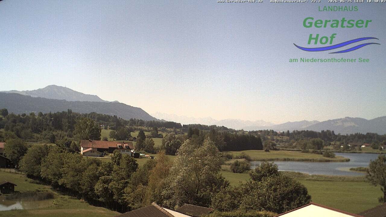 Archiv Foto Webcam Blick vom Geratser Hof auf die Niedersonthofener Seen