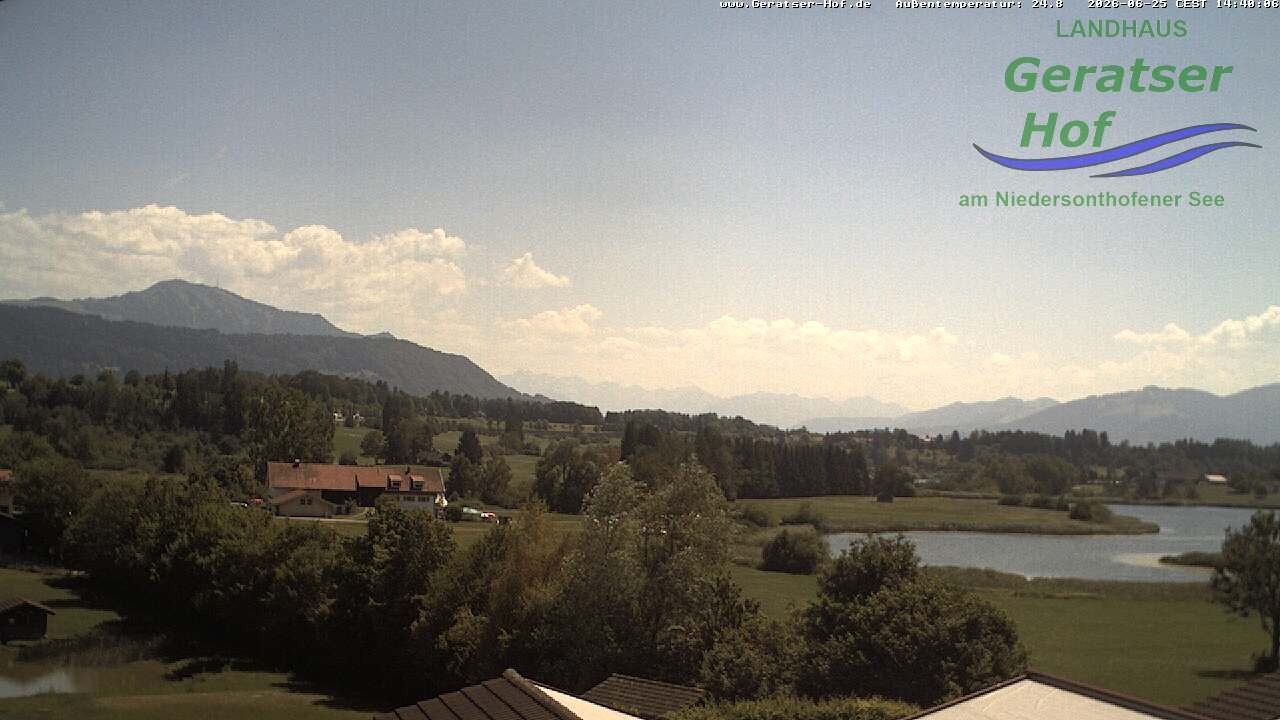 Archiv Foto Webcam Blick vom Geratser Hof auf die Niedersonthofener Seen