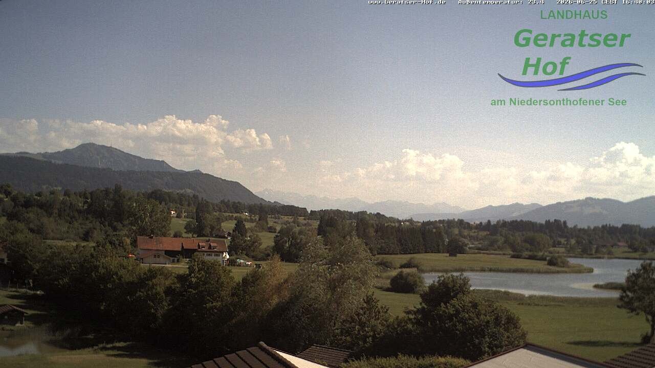 Archiv Foto Webcam Blick vom Geratser Hof auf die Niedersonthofener Seen