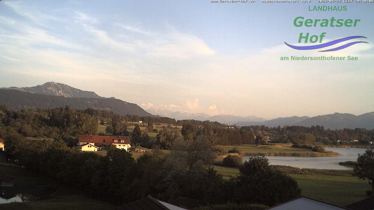 Archiv Foto Webcam Blick vom Geratser Hof auf die Niedersonthofener Seen