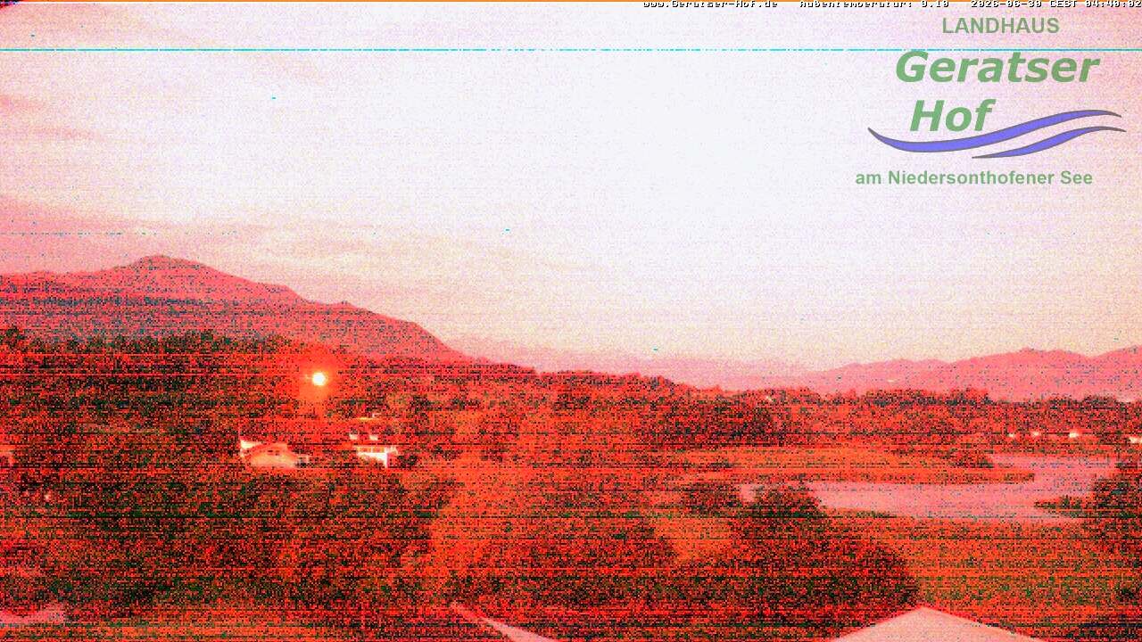 Archiv Foto Webcam Blick vom Geratser Hof auf die Niedersonthofener Seen