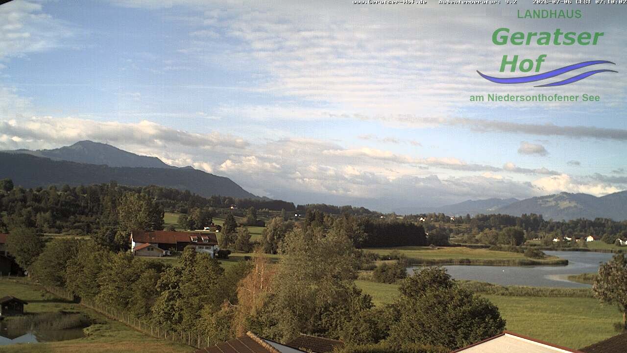 Archiv Foto Webcam Blick vom Geratser Hof auf die Niedersonthofener Seen