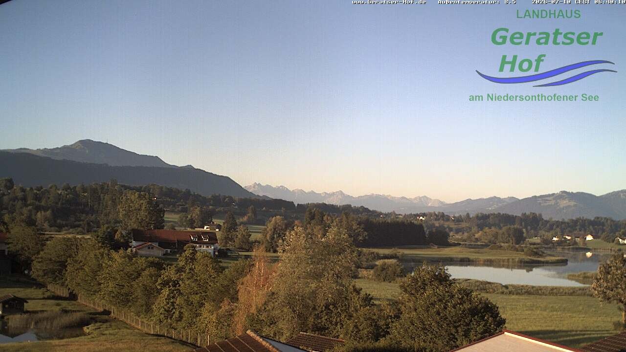 Archiv Foto Webcam Blick vom Geratser Hof auf die Niedersonthofener Seen