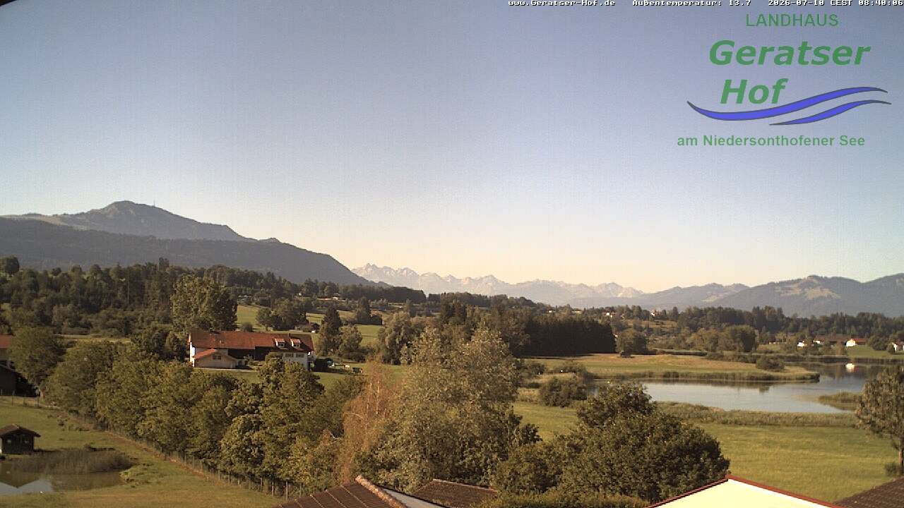 Archiv Foto Webcam Blick vom Geratser Hof auf die Niedersonthofener Seen